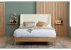5ft King Size Halfen White Soft Fabric Upholstered Wood Bed Frame 7